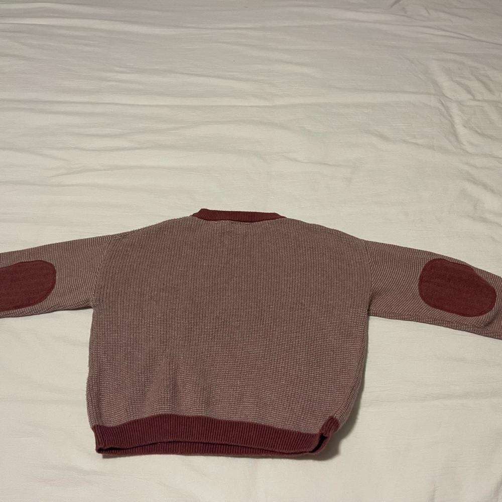 Boys Zara maroon elbow patch sweater size 2-3. Great condition.